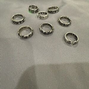 Vintage Silver Rings Collection with Intricate Designs